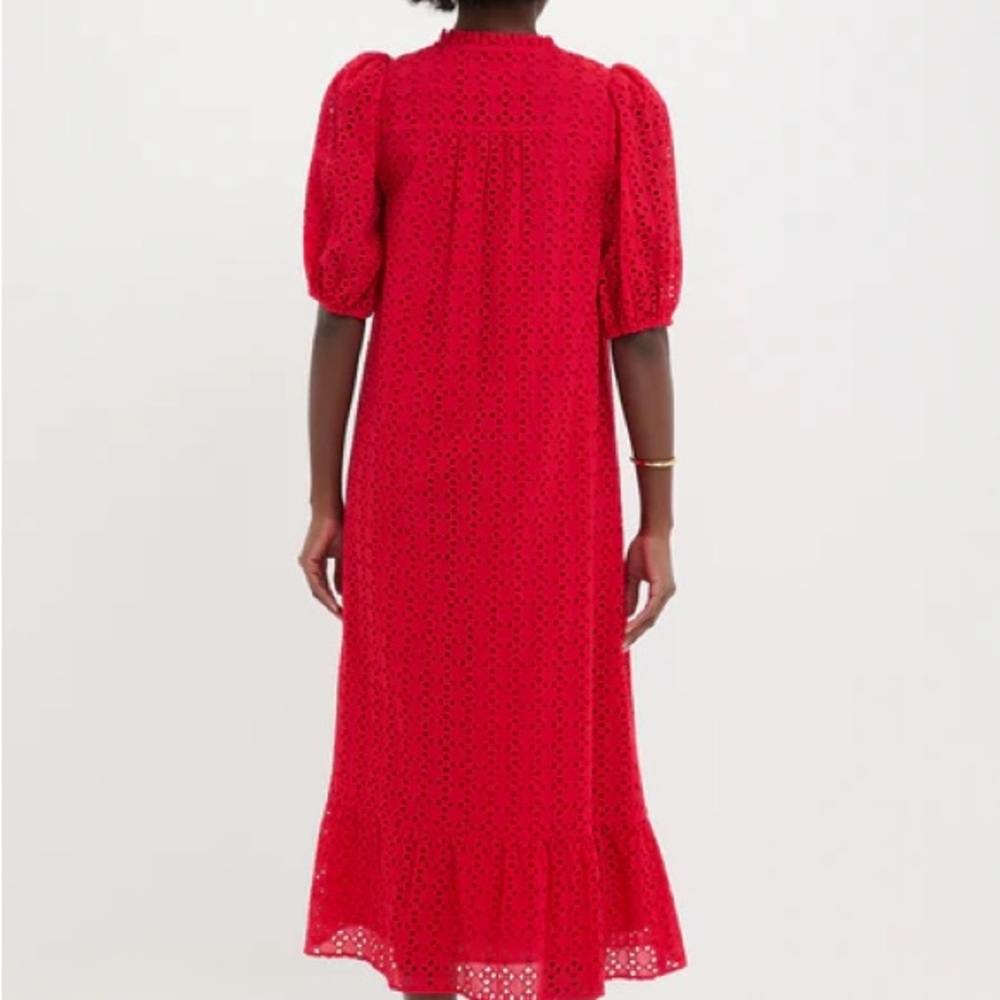 Tuckernuck HYACINTH HOUSE Red Eyelet Tryall Midi Dress - Picture 3 of 11